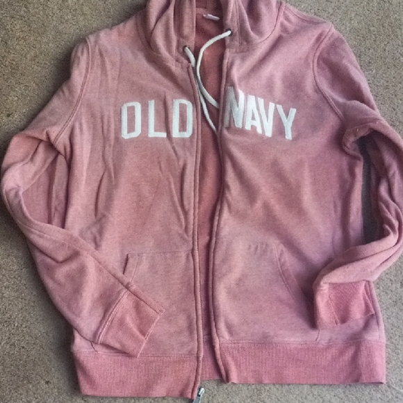 Old Navy Tops - Old Navy Coral Zip-Up Sweatshirt